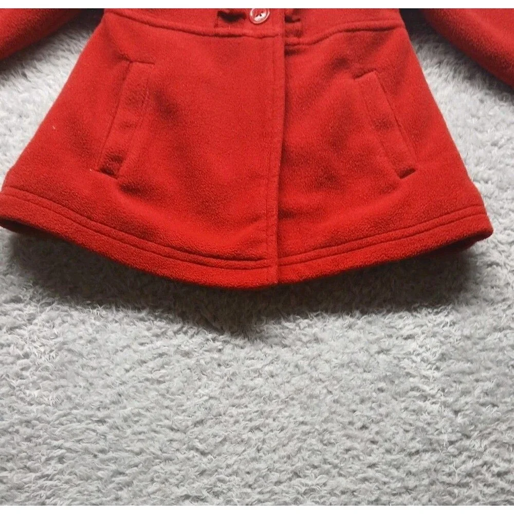 The Children's Place Baby Girl Red Peacoat Size 6-9 Months Winter Christmas